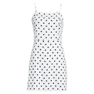 BP White Black Polka Dot Mini Dress 4X NWT